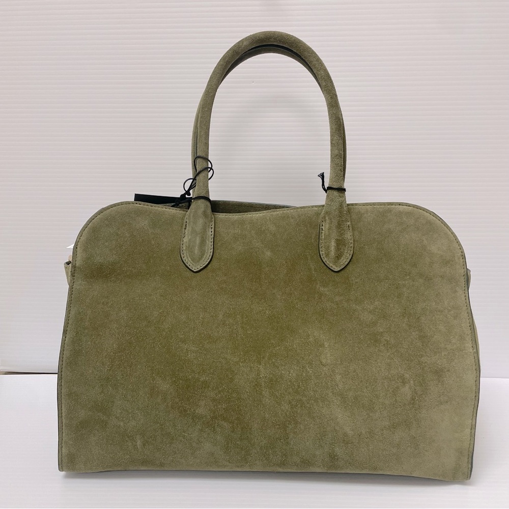 NWT Claudia Firenze Suede Satchel in Olive Green